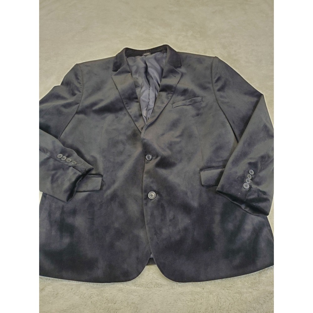 JF J.Ferrar Black Velvet Blazer Slim Fit Suit Jacket Blazer 50R Party Classic